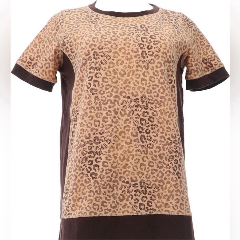 DG2 by Diane Gilman downtime leopard print Terry sweatshirt